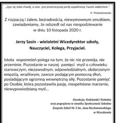 Ś.P. Jerzy Sasin