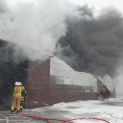 Pożar we wsi Pieńki Wielkie