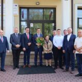 Mateusz Morawiecki premier poprzedniego rządu i obecny poseł na Sejm RP z krótką wizytą w Jadowie