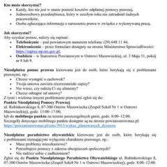 Skorzystaj z Nieodpłatnej Pomocy Prawnej