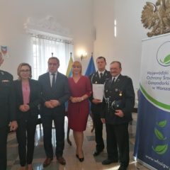 Inauguracyjne podpisanie umów na dofinansowanie OSP z powiatów pułtuskiego i wyszkowksiego