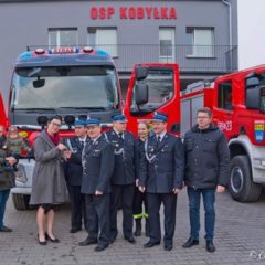 Burmistrz Edyta Zbieć odwiedziła strażaków OSP Kobyłka