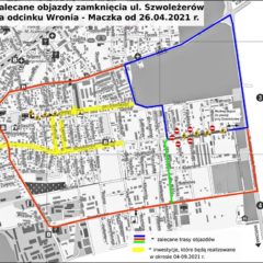 Uwaga! Od poniedziałku, 26 kwietnia utrudnienia związane z przebudową ul. Szwoleżerów