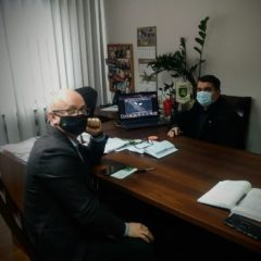 Wideokonferencja dotycząca budowy obwodnicy Łochowa