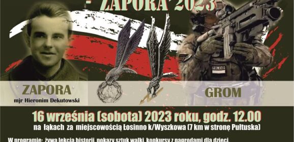 Zrzut Cichociemnych – Zapora 2023