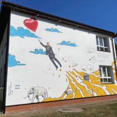 Mural antysmogowy na budynku SP w Brańszczyku