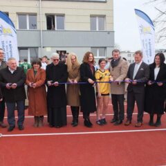 Otwarcie nowo wybudowanej bieżni przy Orliku w Zespole Szkół nr 1 w Wyszkowie